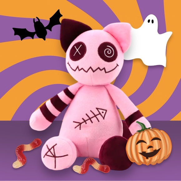 🆕 Adorable 28CM Zombie Cat Plush Toy - Soft Stuffed Animal Gift for Kids - Picture 1 of 13